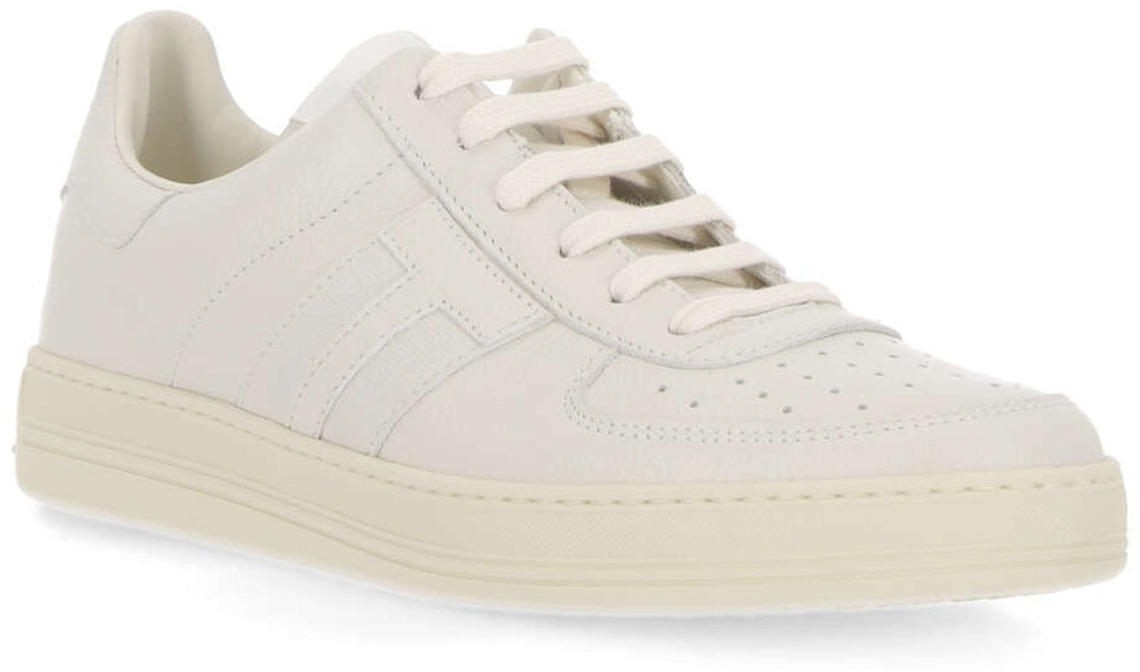 Tom Ford Tom Ford Leather Logo Sneakers Wit