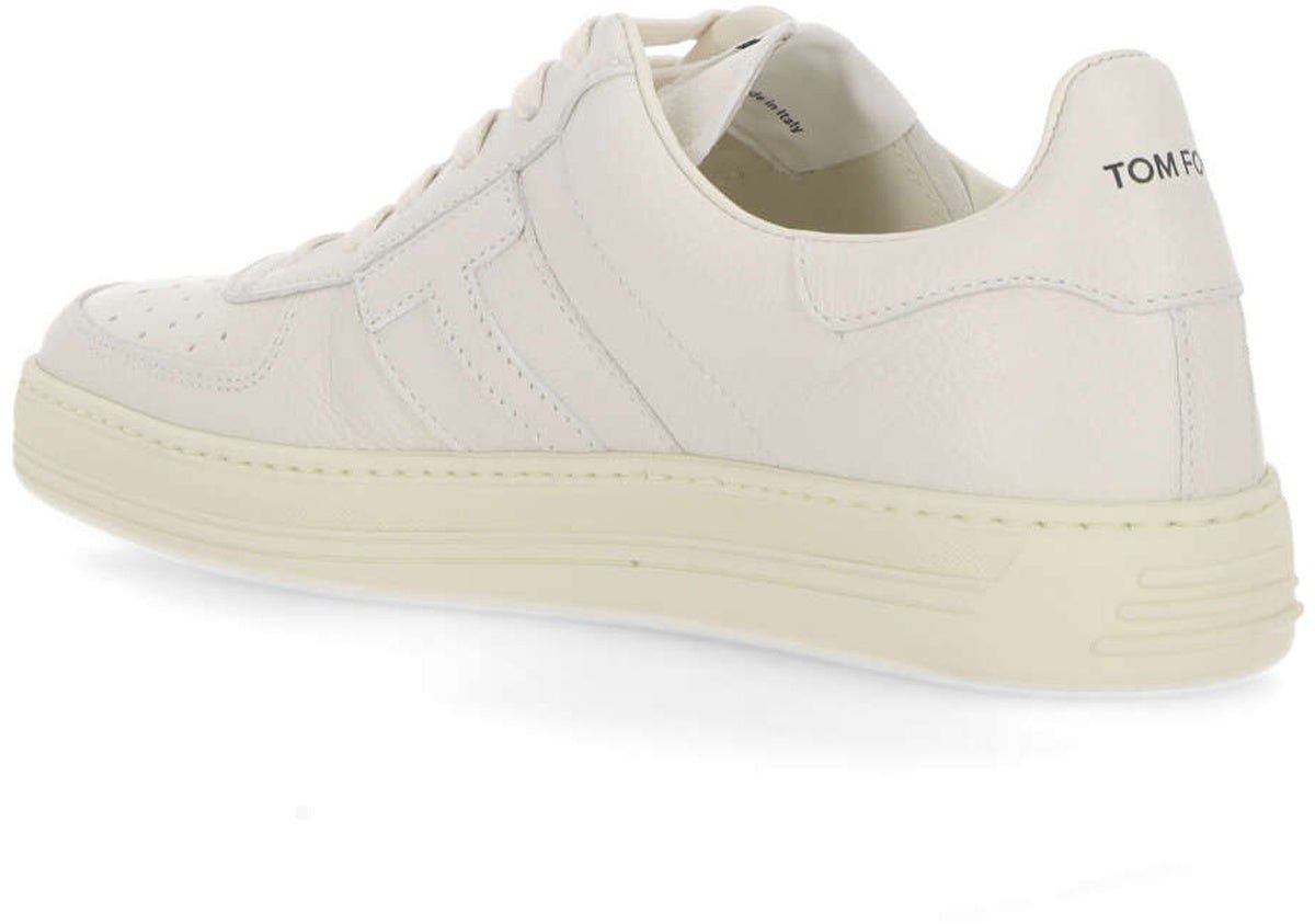 Tom Ford Tom Ford Leather Logo Sneakers Wit