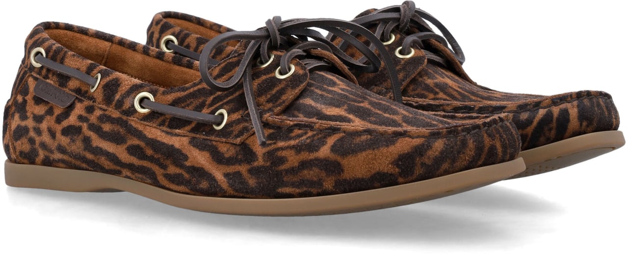 Tom Ford Robin Boat Shoes Brown Whisey Ocelot Dierenprint