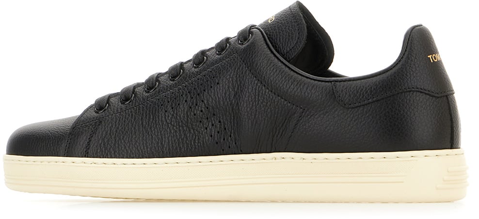 Tom Ford Tom Ford Black leather Warwick sneakers Zwart