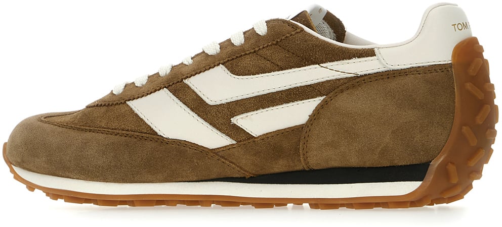 Tom Ford Tom Ford Brown suede Mick sneakers Bruin