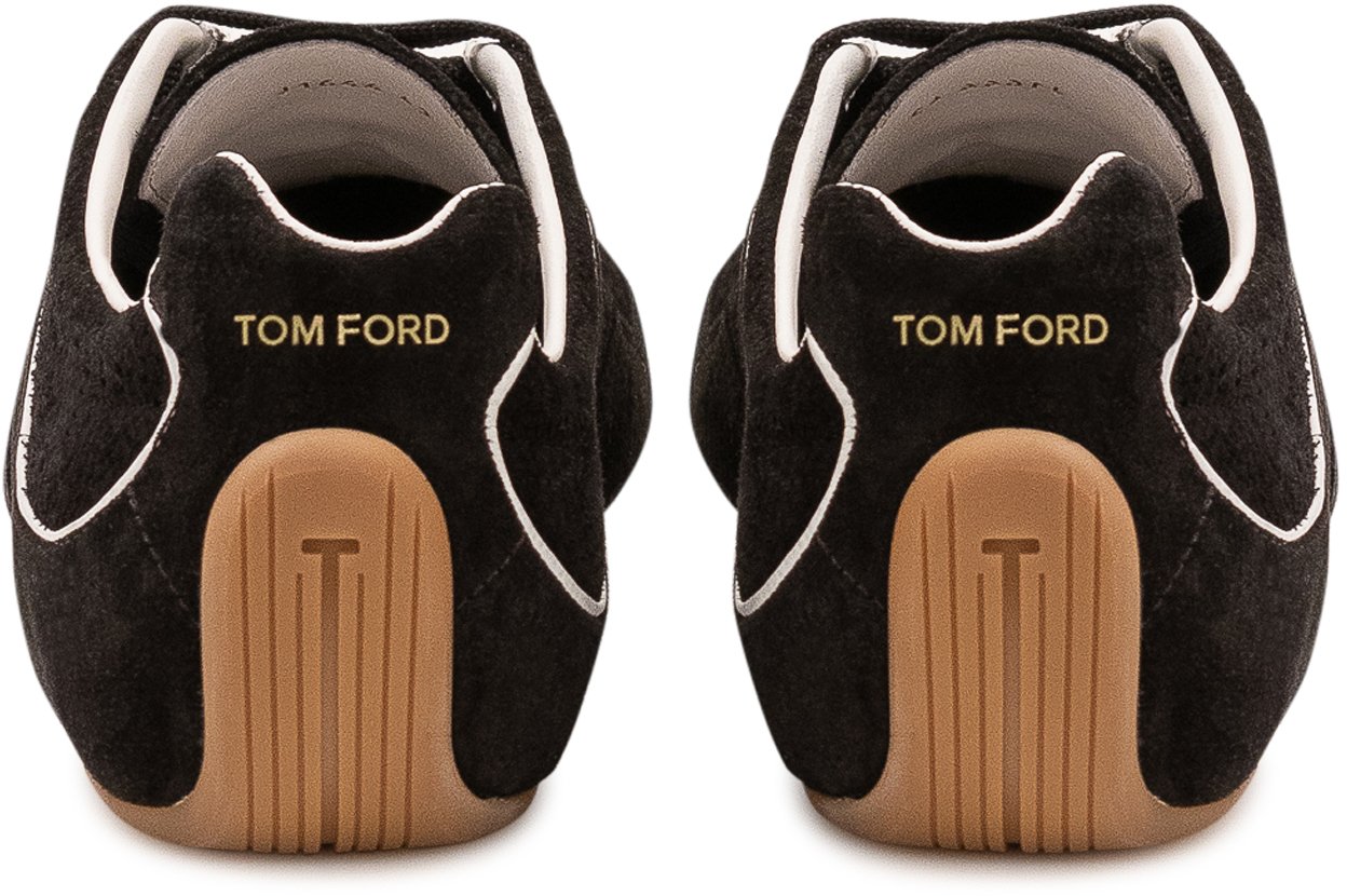 Tom Ford Sneakers Lewis in Pelle Scamosciata Zwart