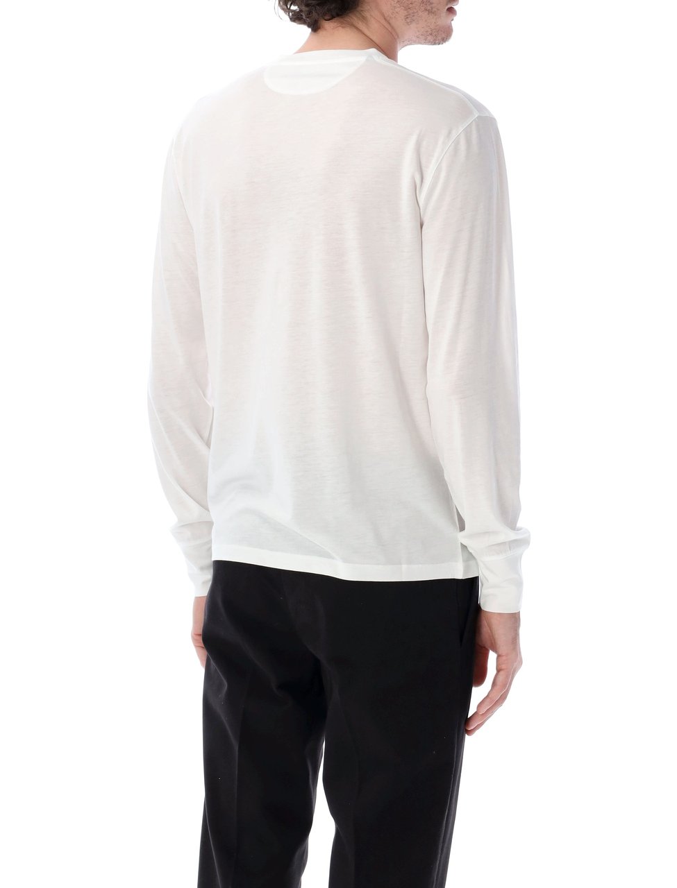 Tom Ford Tshirt Ls Bianco Wit