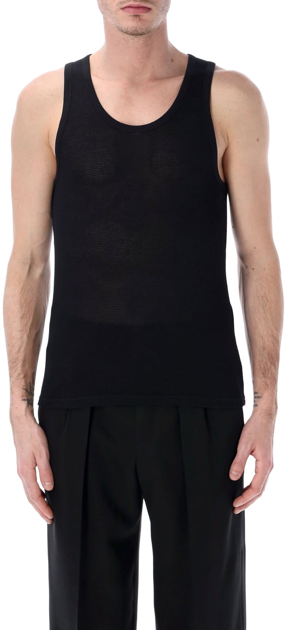 Tom Ford Tank Top Perforated Nero Zwart
