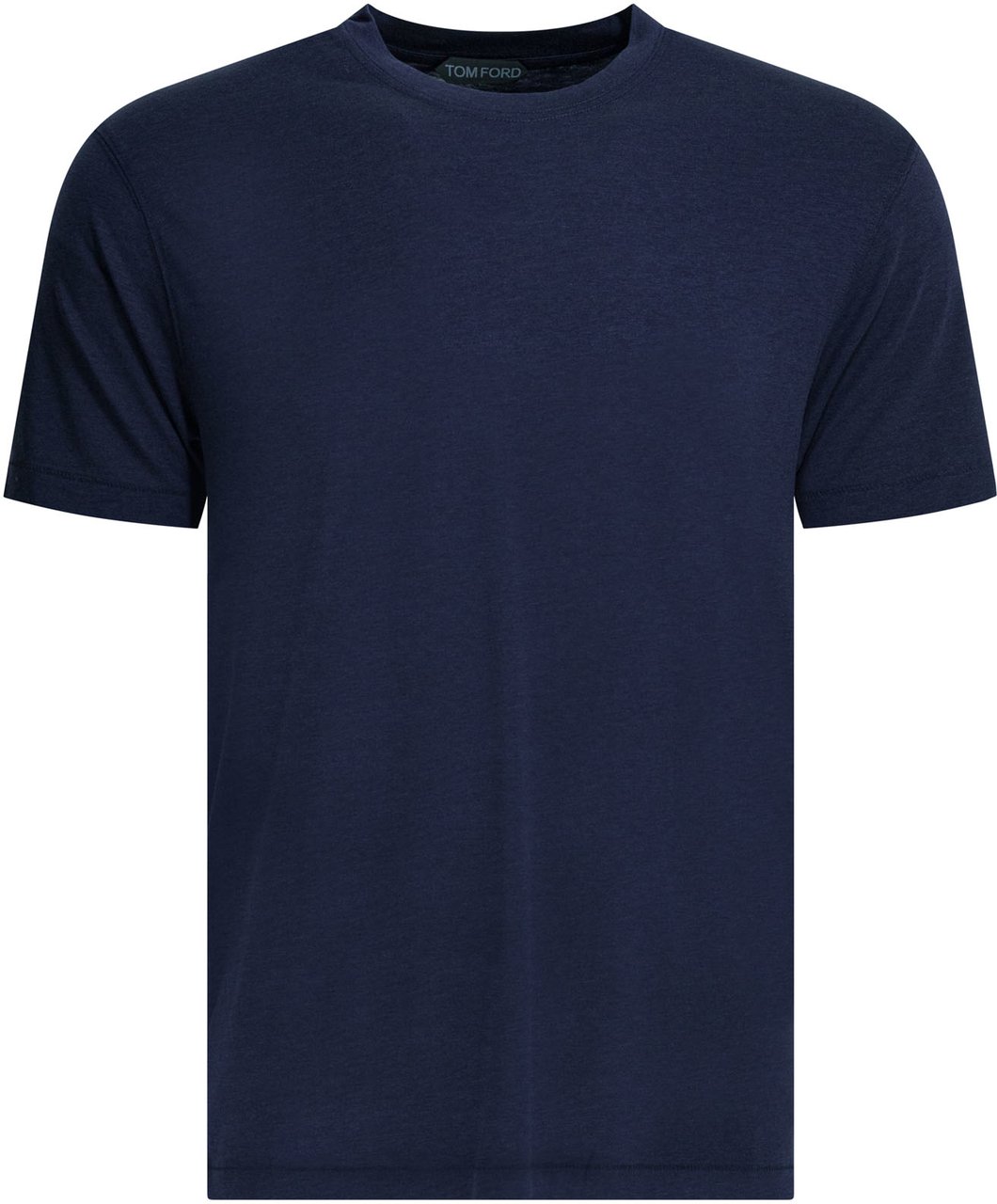Tom Ford Lyocell and cotton T-shirt Blauw