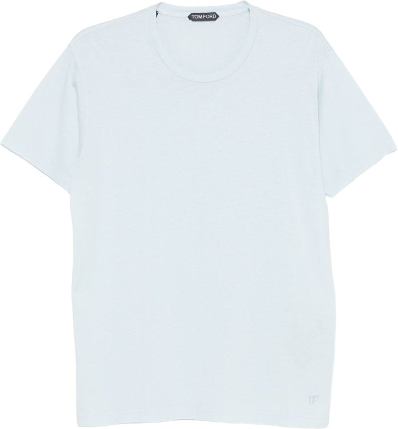 Tom Ford T-Shirts And Polos Light Blue Lichtblauw