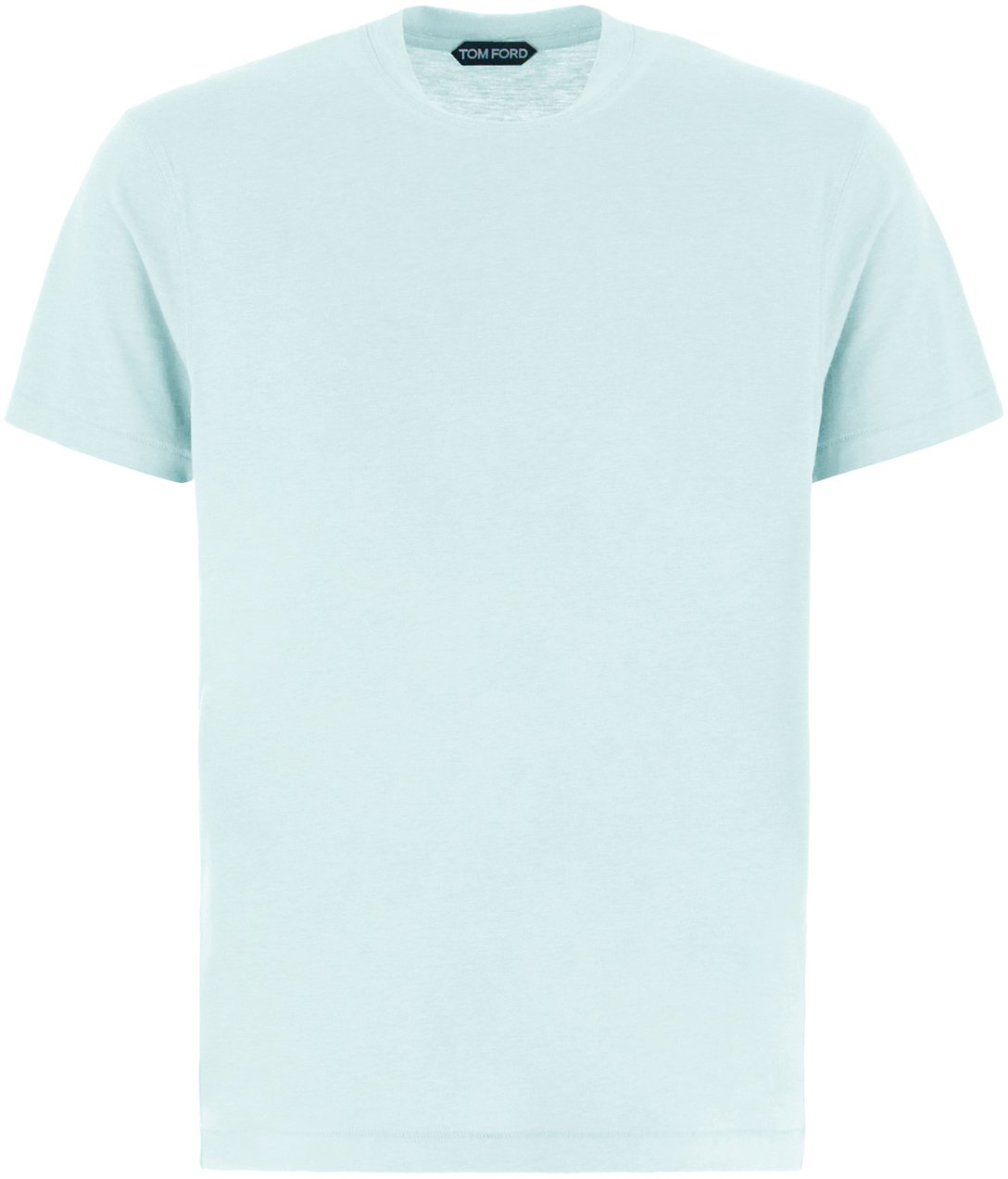 Tom Ford Tom Ford Pastel light-blue cotton blend t-shirt Lichtblauw