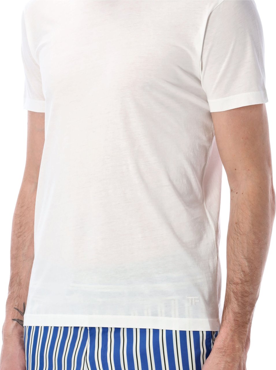 Tom Ford Short Sleeve Tee Optical White Wit