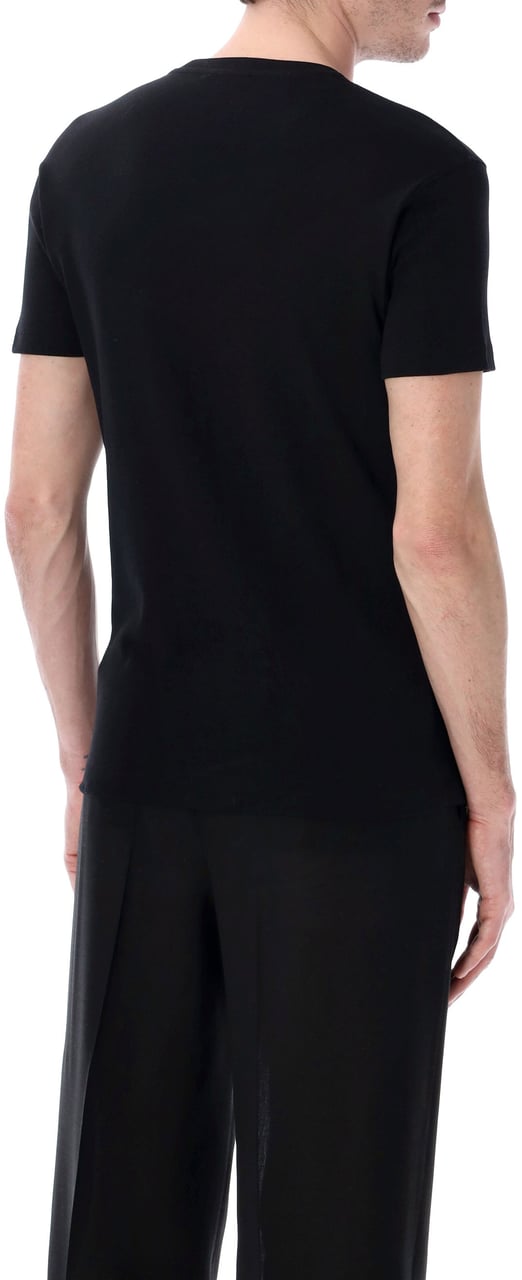Tom Ford Short Sleeve Tee Perforated Nero Zwart