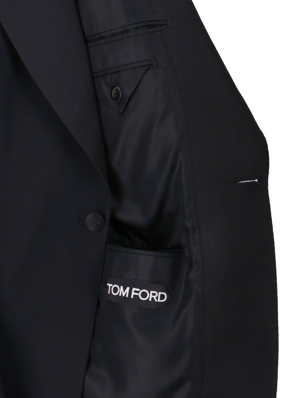 Tom Ford Tailored Black Jacket with Classic Collar Zwart
