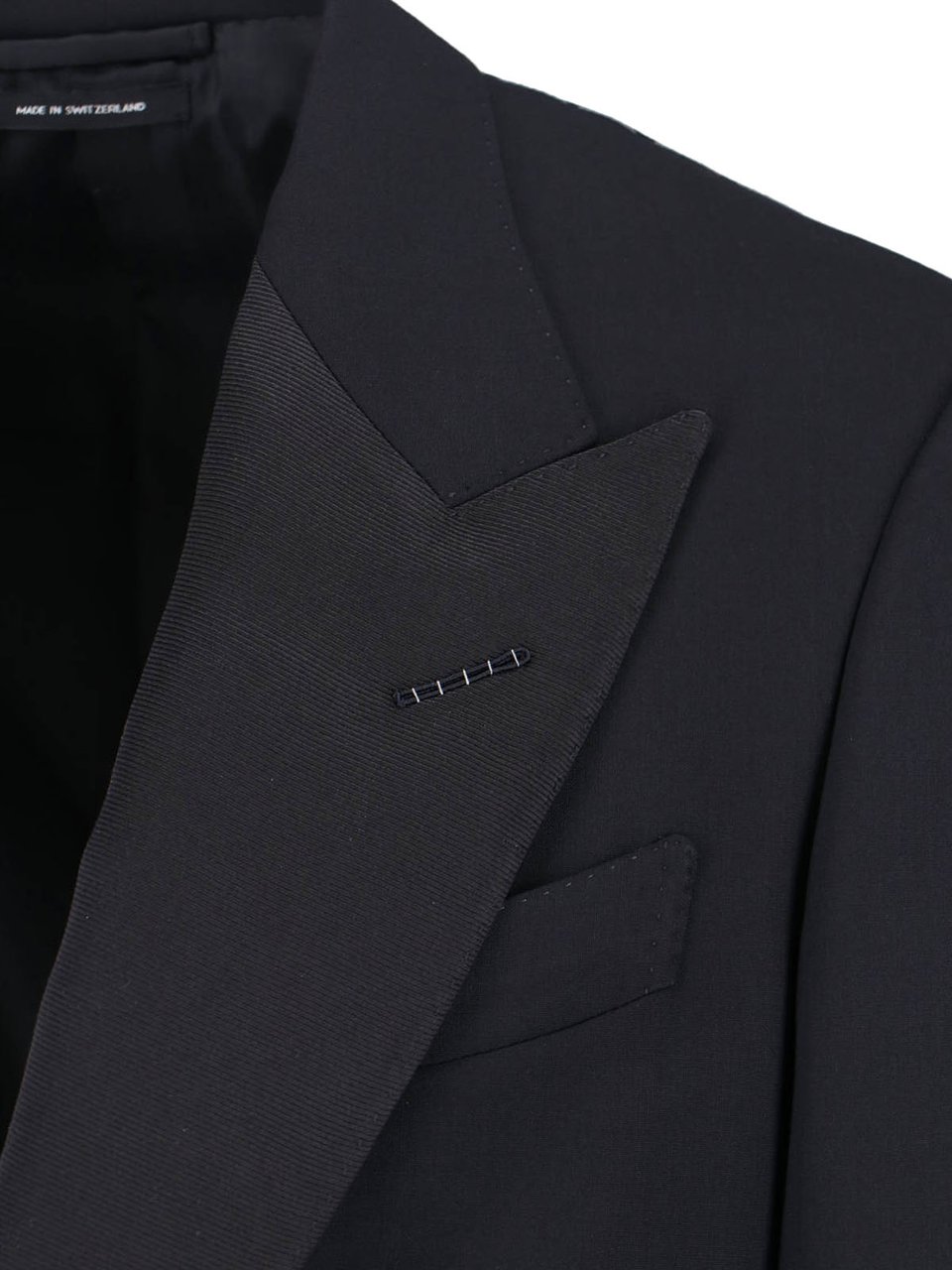 Tom Ford Tailored Black Jacket with Classic Collar Zwart