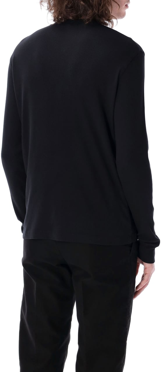 Tom Ford Long Sleeve Rib Serafino Nero Zwart