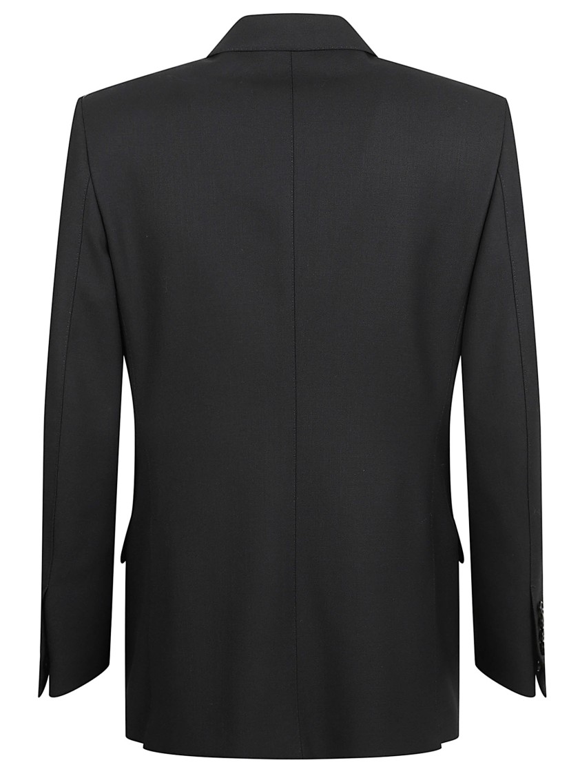 Tom Ford Peak Lapel Double-Breasted Wool Jacket Zwart