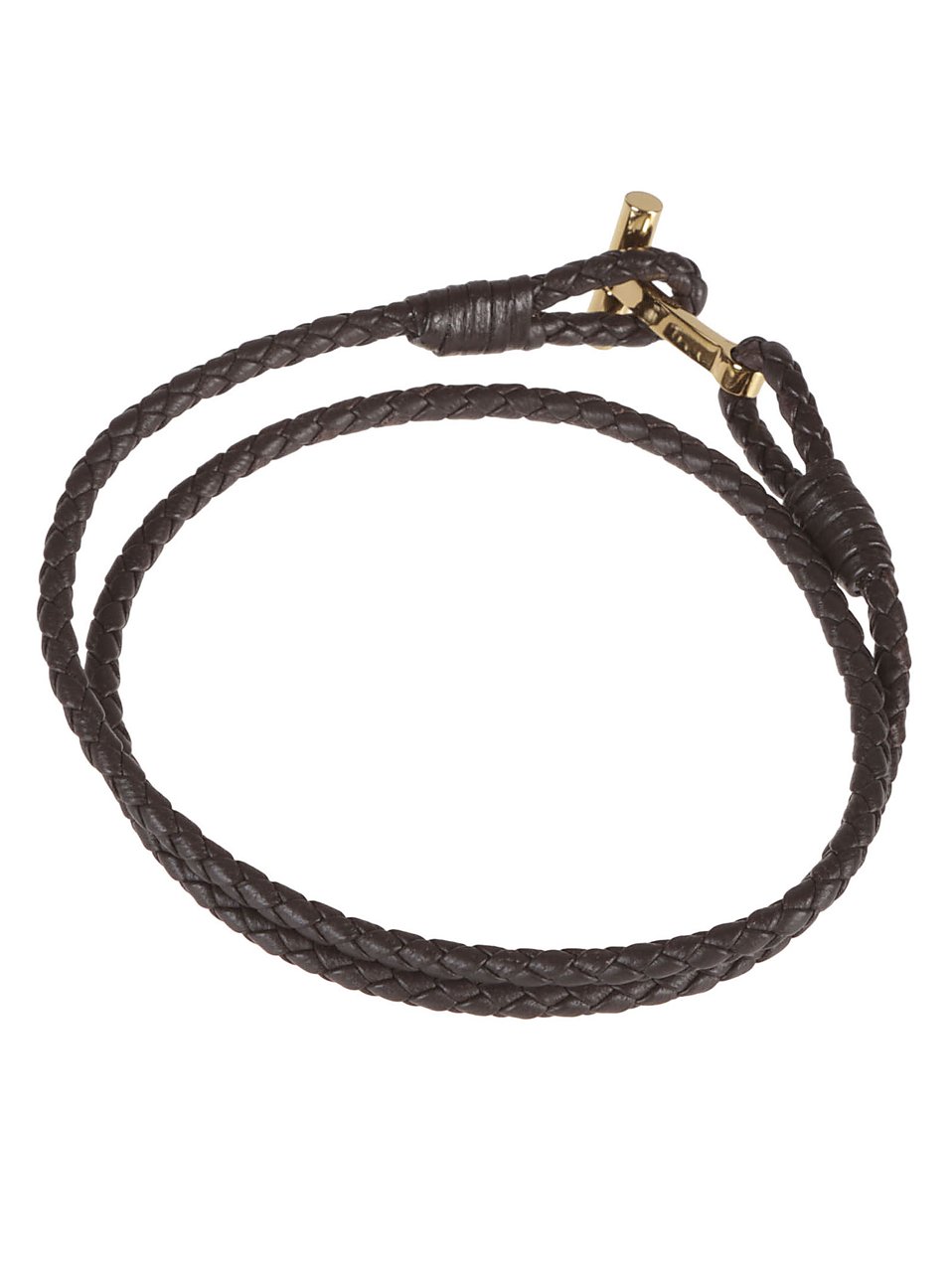 Tom Ford T Wrap Woven Bracelet Brown Bruin