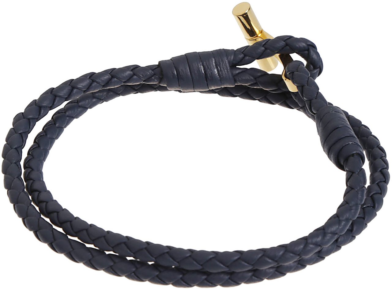 Tom Ford T Wrap Woven Bracelet Green Groen