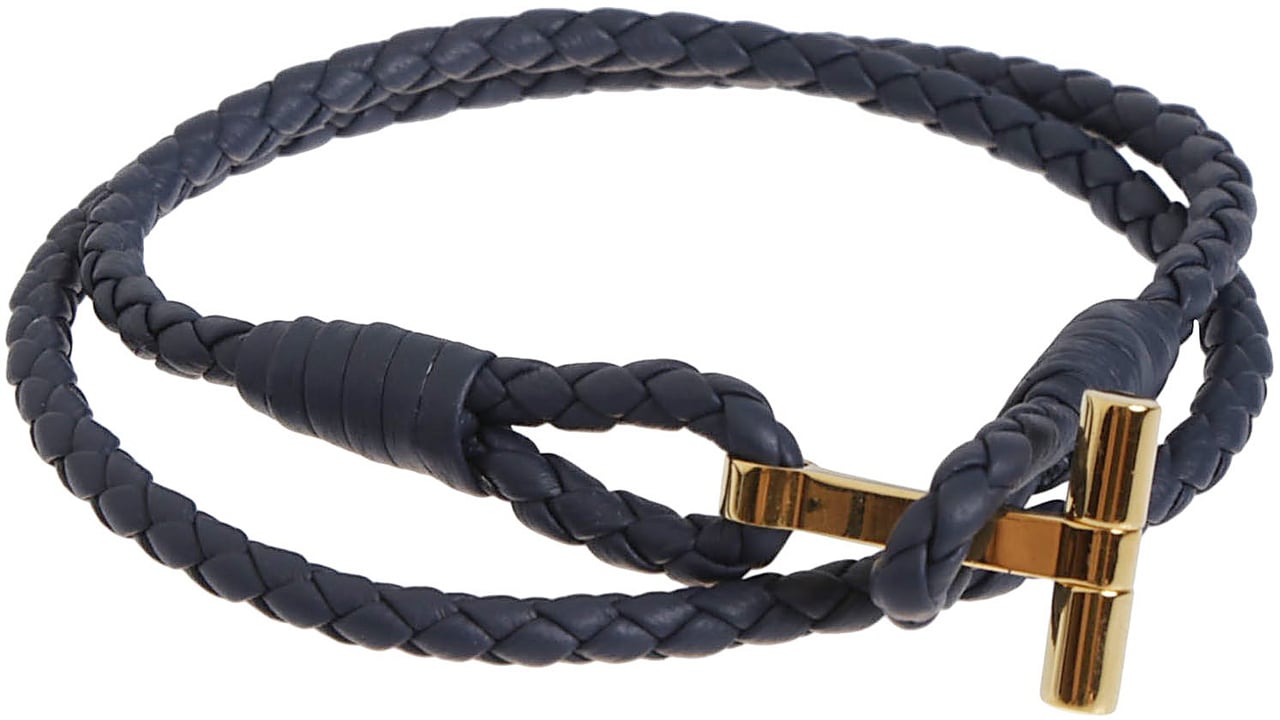 Tom Ford T Wrap Woven Bracelet Green Groen