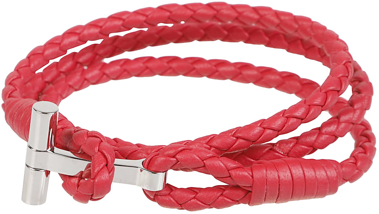 Tom Ford T Wrap Woven Bracelet Red Rood