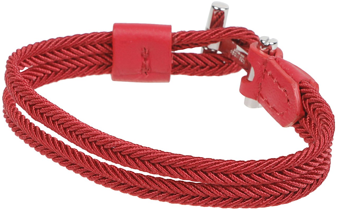 Tom Ford Braided Nylon Bracelet Red Rood