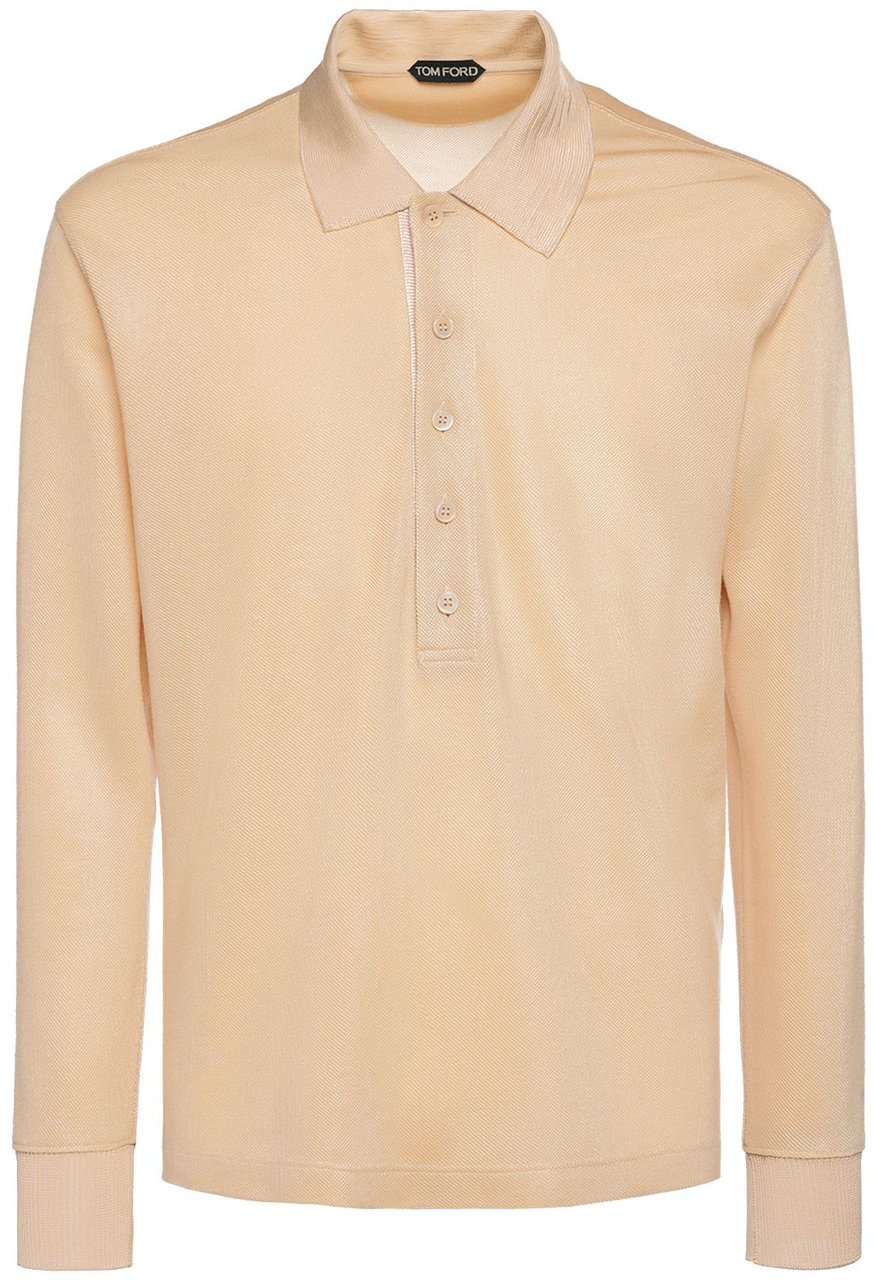 Tom Ford Long sleeve polo Beige