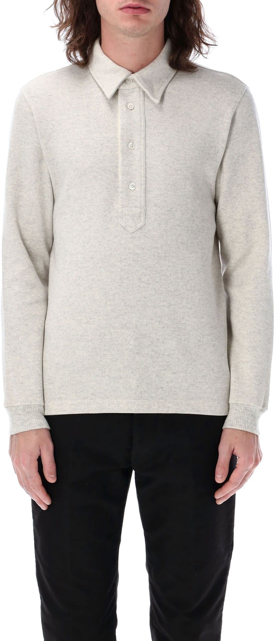 Tom Ford Rugbly Polo Flecce Grigio Grijs