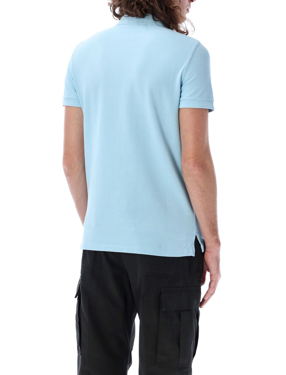 Tom Ford Polo Piquet Pale Sky Blauw