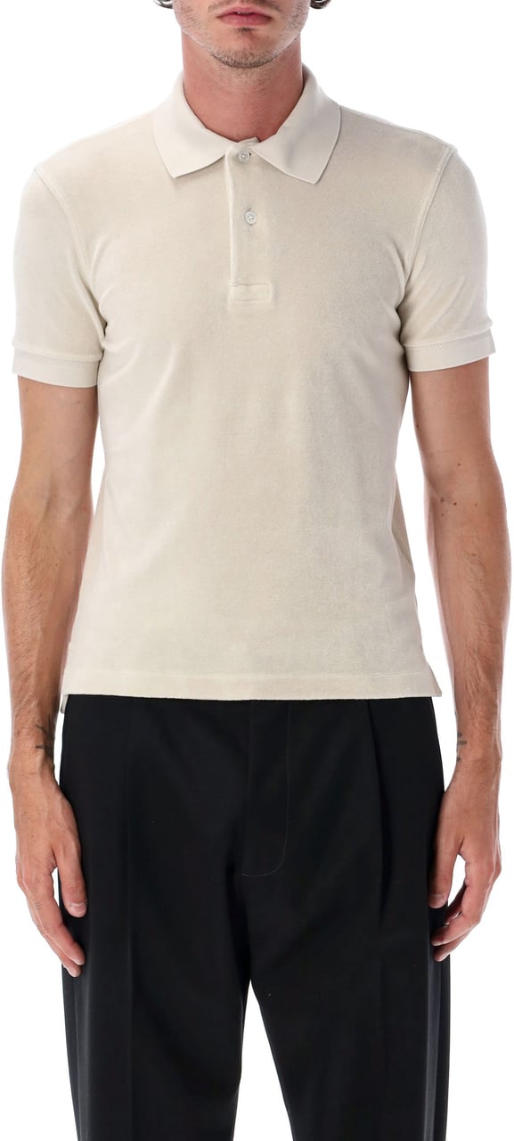 Tom Ford Toweling Polo Bone White Wit