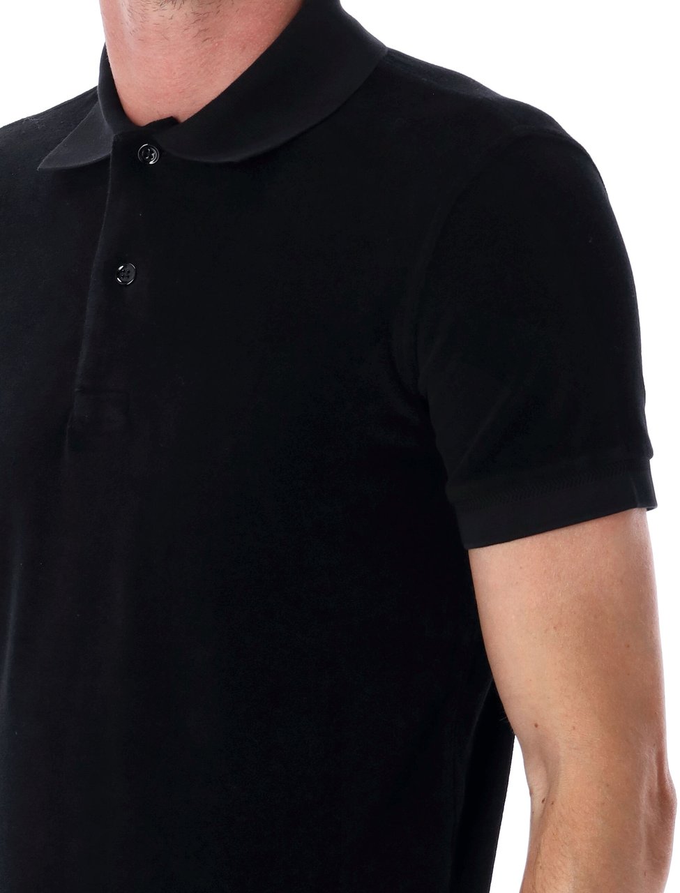 Tom Ford Toweling Polo Nero Zwart