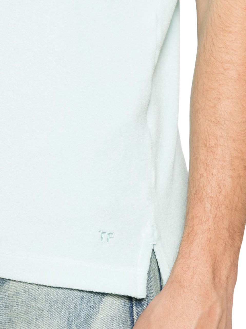 Tom Ford T-Shirts And Polos Light Blue Lichtblauw