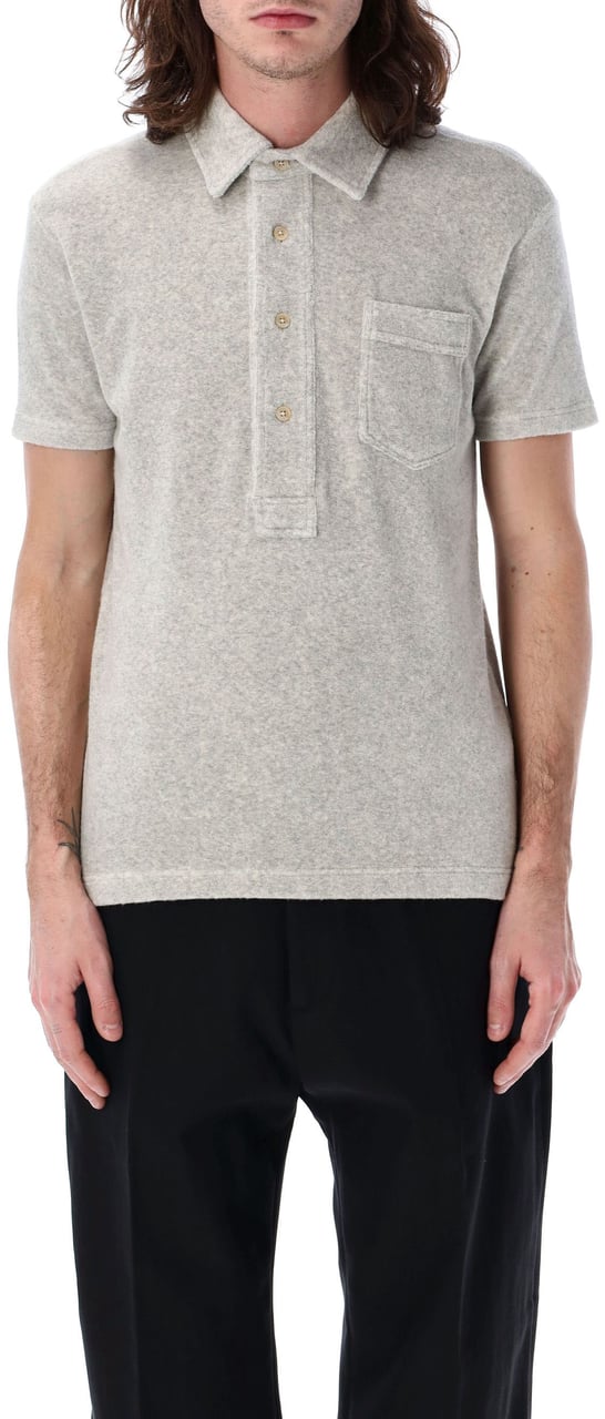 Tom Ford Luxury Toweling Polo Grigio Grijs