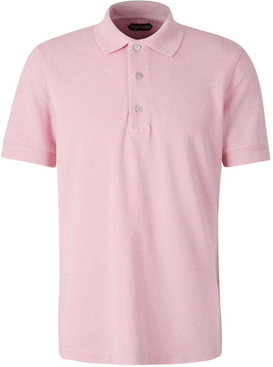 Tom Ford Polo Logo Pique Roze