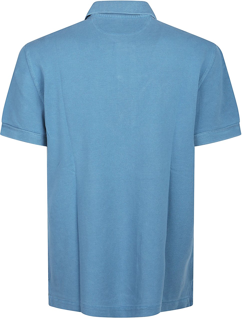 Tom Ford Tennis Piquet Short Sleeve Polo Blue Blauw