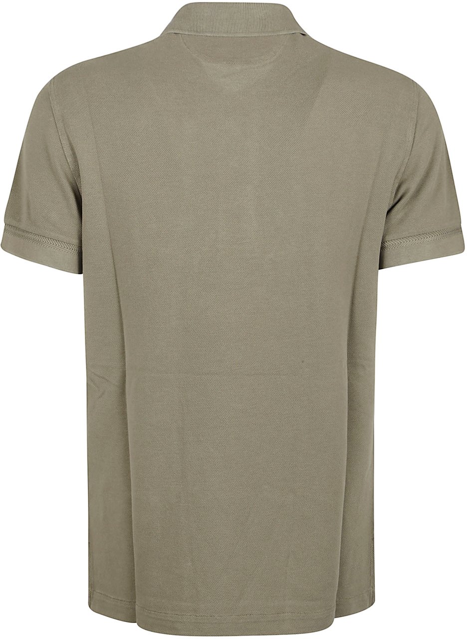 Tom Ford Piquet Short Sleeve Polo Shirt Green Groen