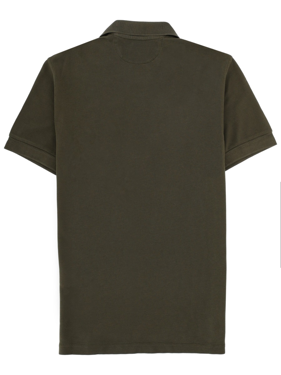 Tom Ford Green Lyocell Blend Minimalist Polo Shirt Zwart