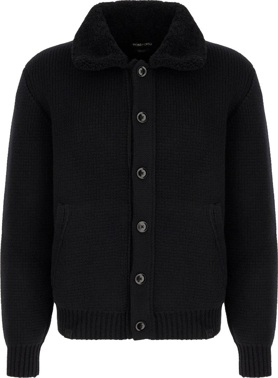 Tom Ford Black cashmere cardigan Zwart