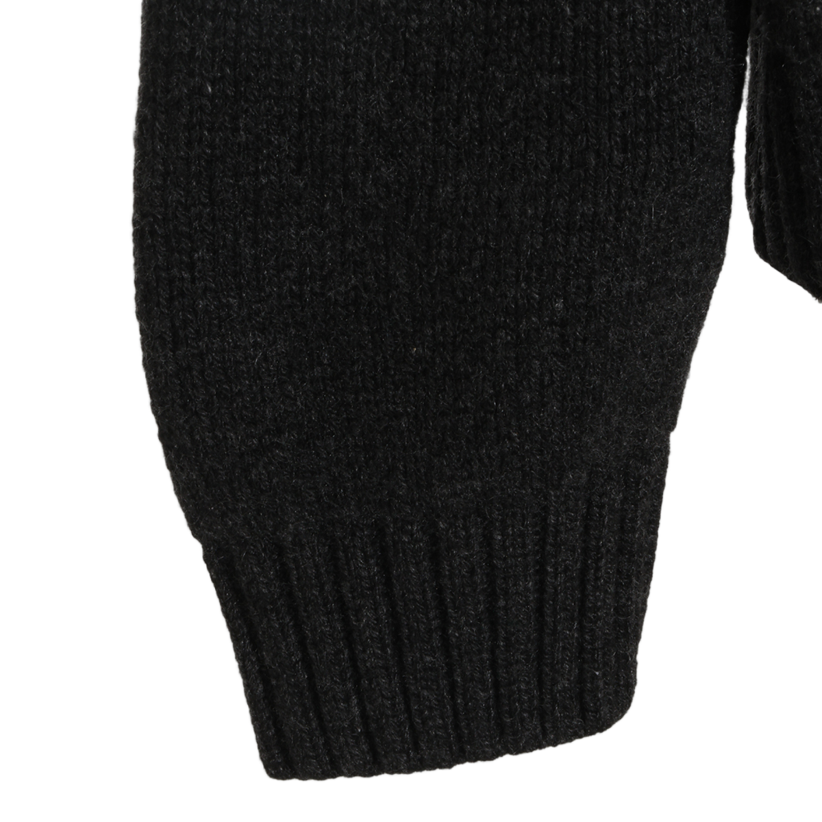 Tom Ford Black Knitted Sweater with Ribbed Collar Zwart