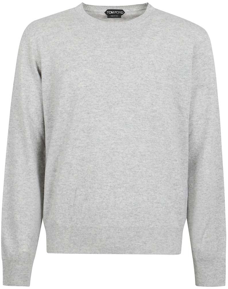 Tom Ford Light Grey Cashmere Crew Neck Sweater Wit