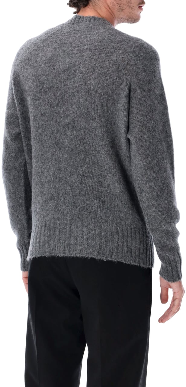 Tom Ford Seamless Brushed Crewneck Light Charcoal Donkergrijs