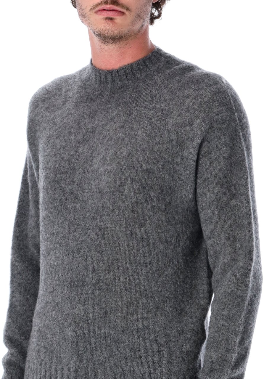 Tom Ford Seamless Brushed Crewneck Light Charcoal Donkergrijs
