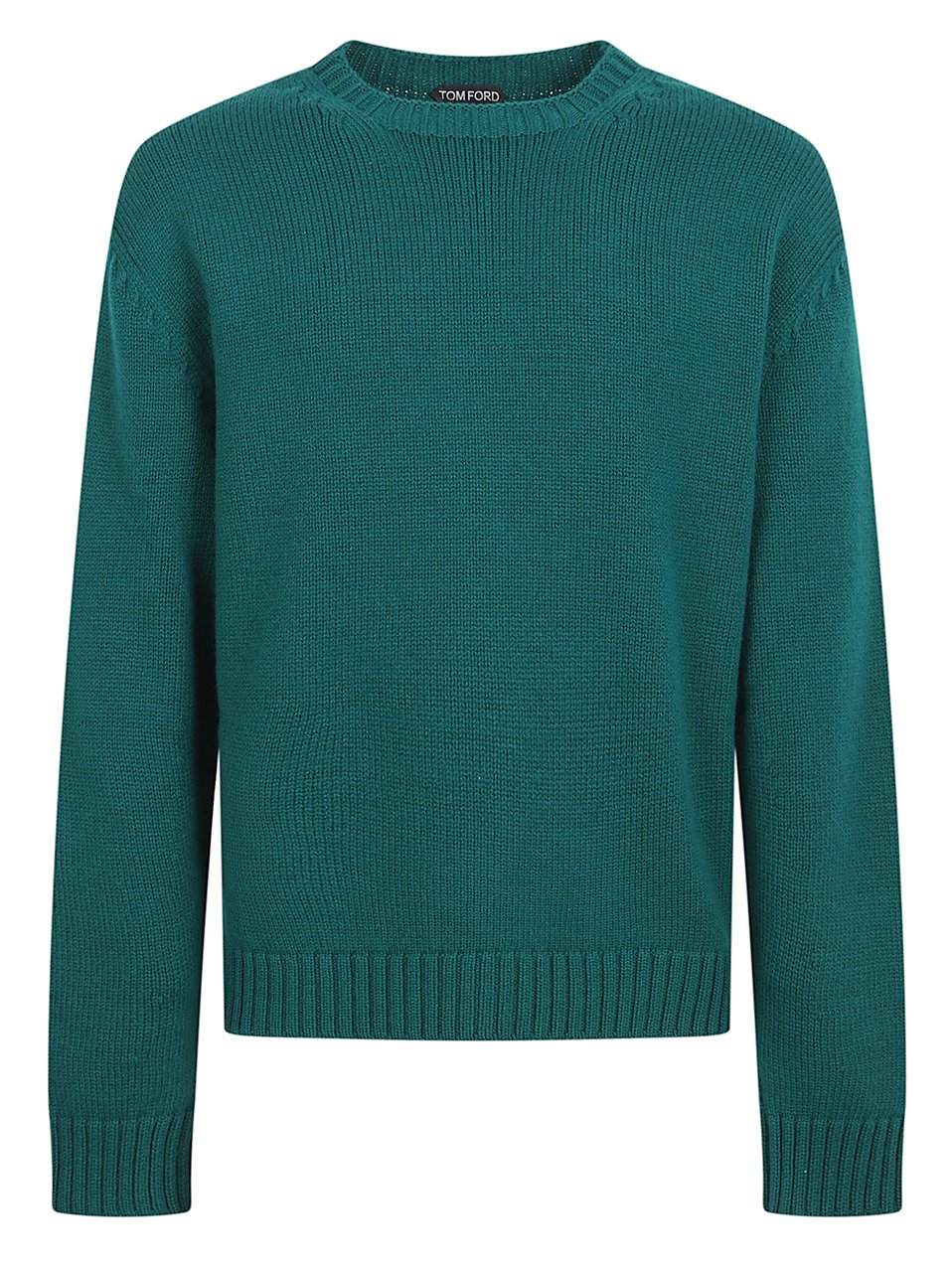 Tom Ford Classic Crew Neck Sweater in Luxurious Wool-Cashmere Blend Groen