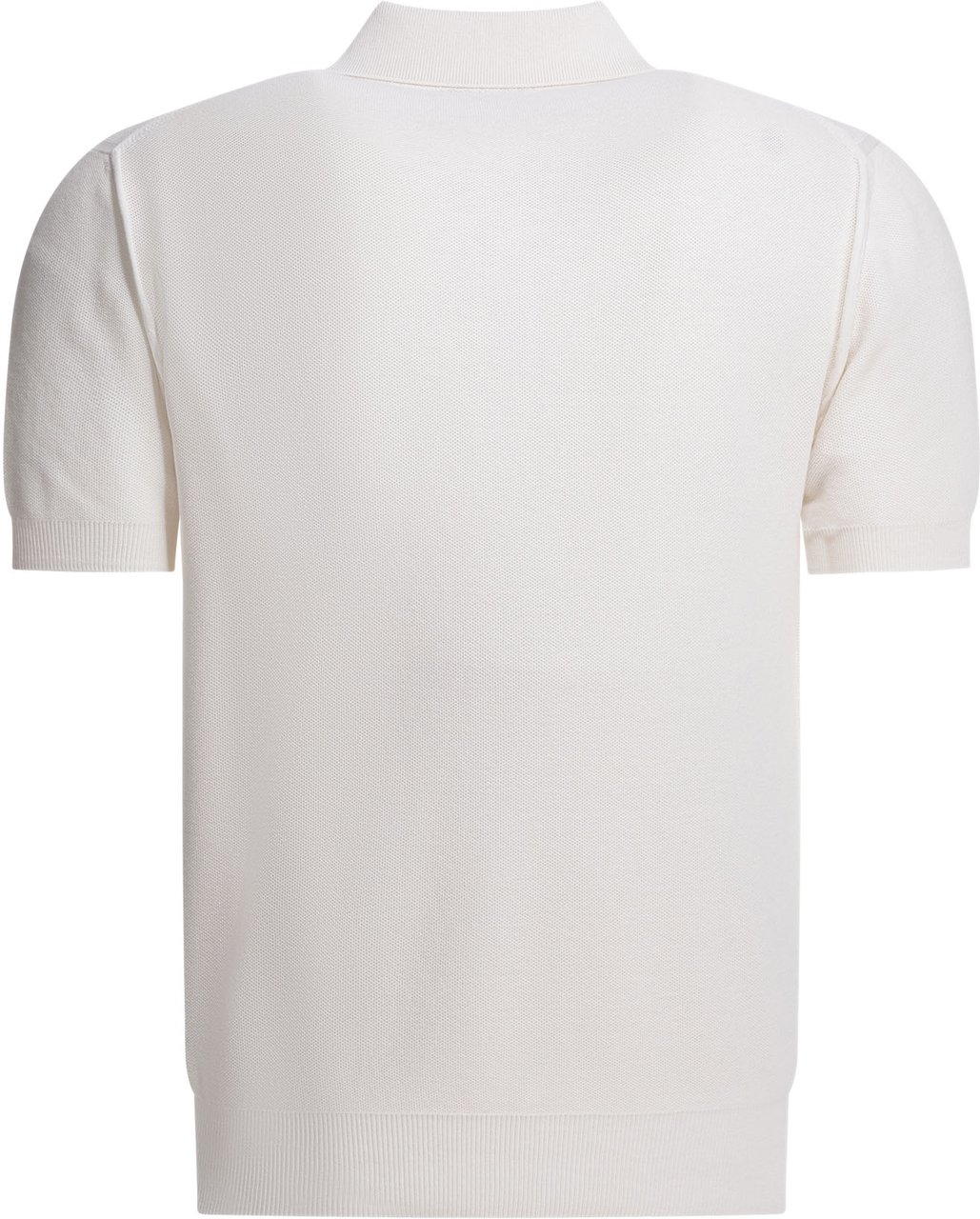 Tom Ford Silk and cotton pique polo shirt Wit