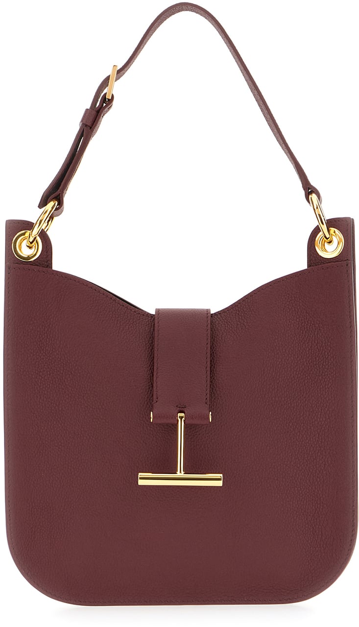 Tom Ford Tom Ford Plum leather small Tara shoulder bag Paars