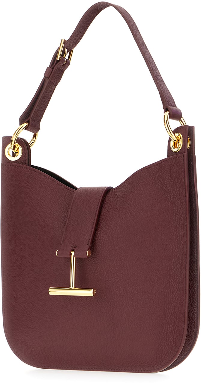 Tom Ford Tom Ford Plum leather small Tara shoulder bag Paars