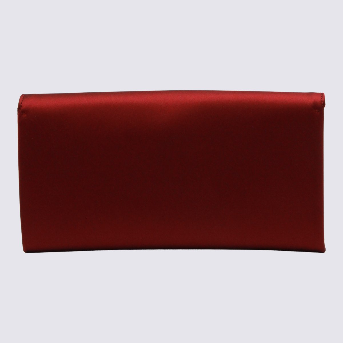 Tom Ford Rectangular Clutch Bag With Smooth Red Exterior And Metallic Clasp Zwart