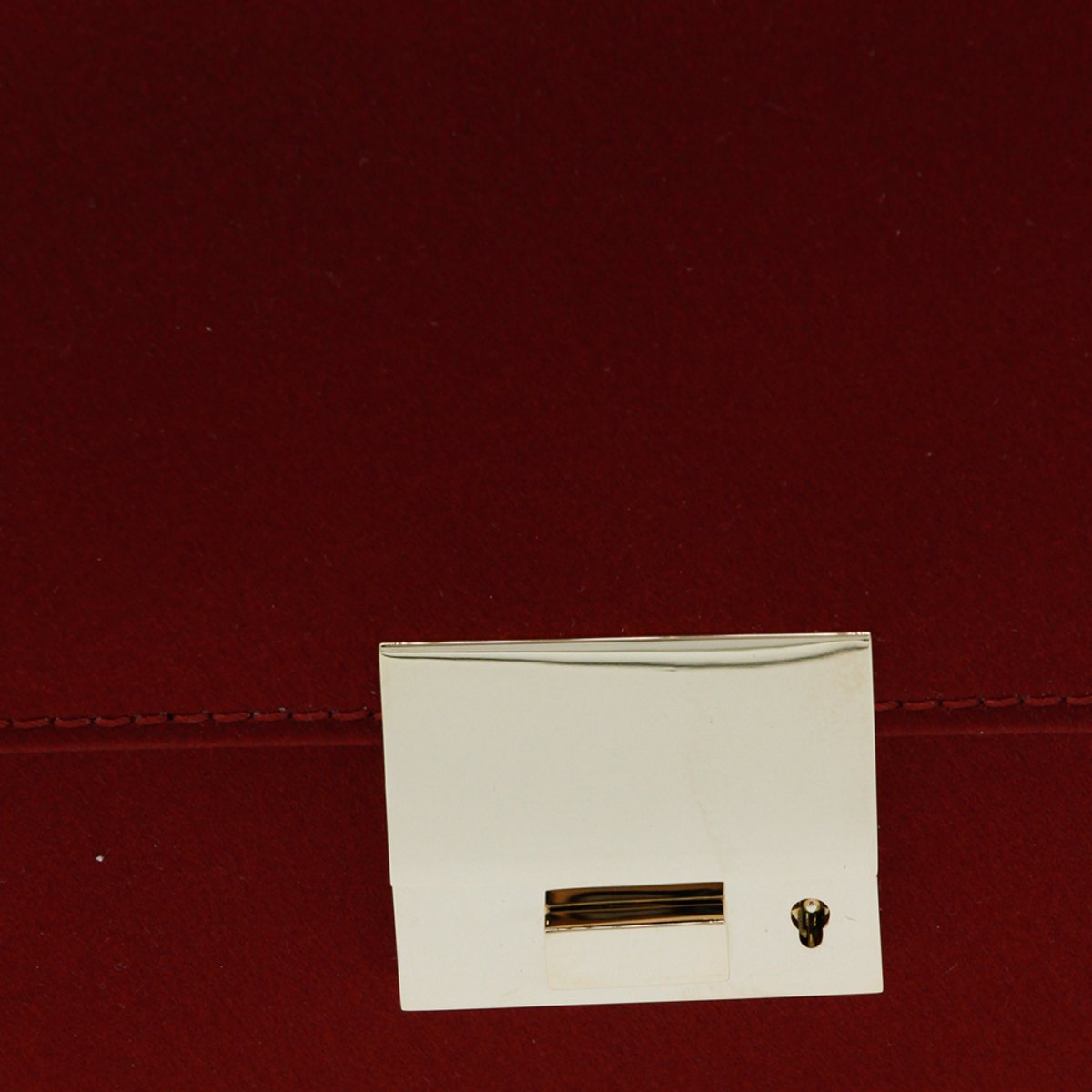 Tom Ford Rectangular Clutch Bag With Smooth Red Exterior And Metallic Clasp Zwart