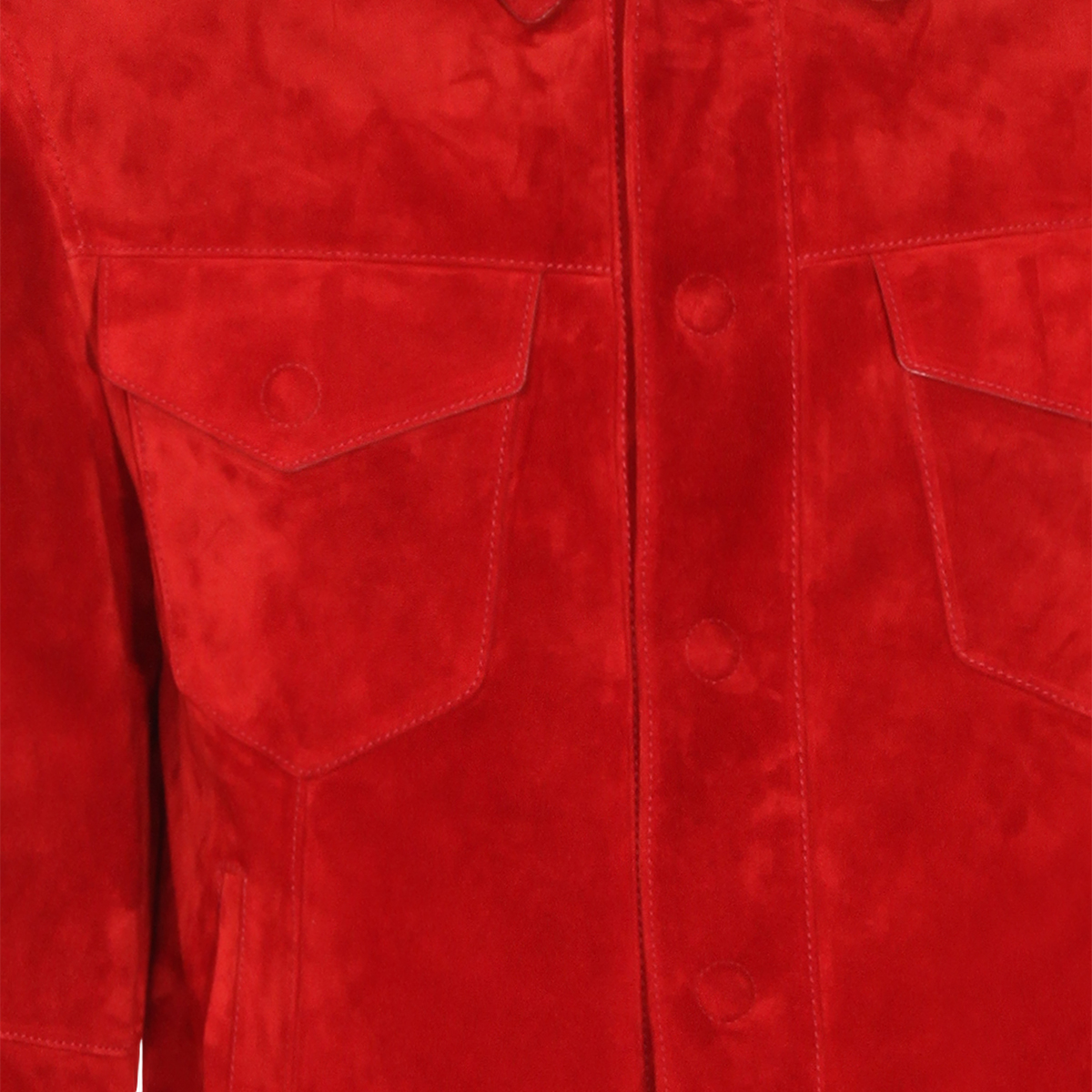 Tom Ford Red Suede Jacket with Tailored Fit Rood