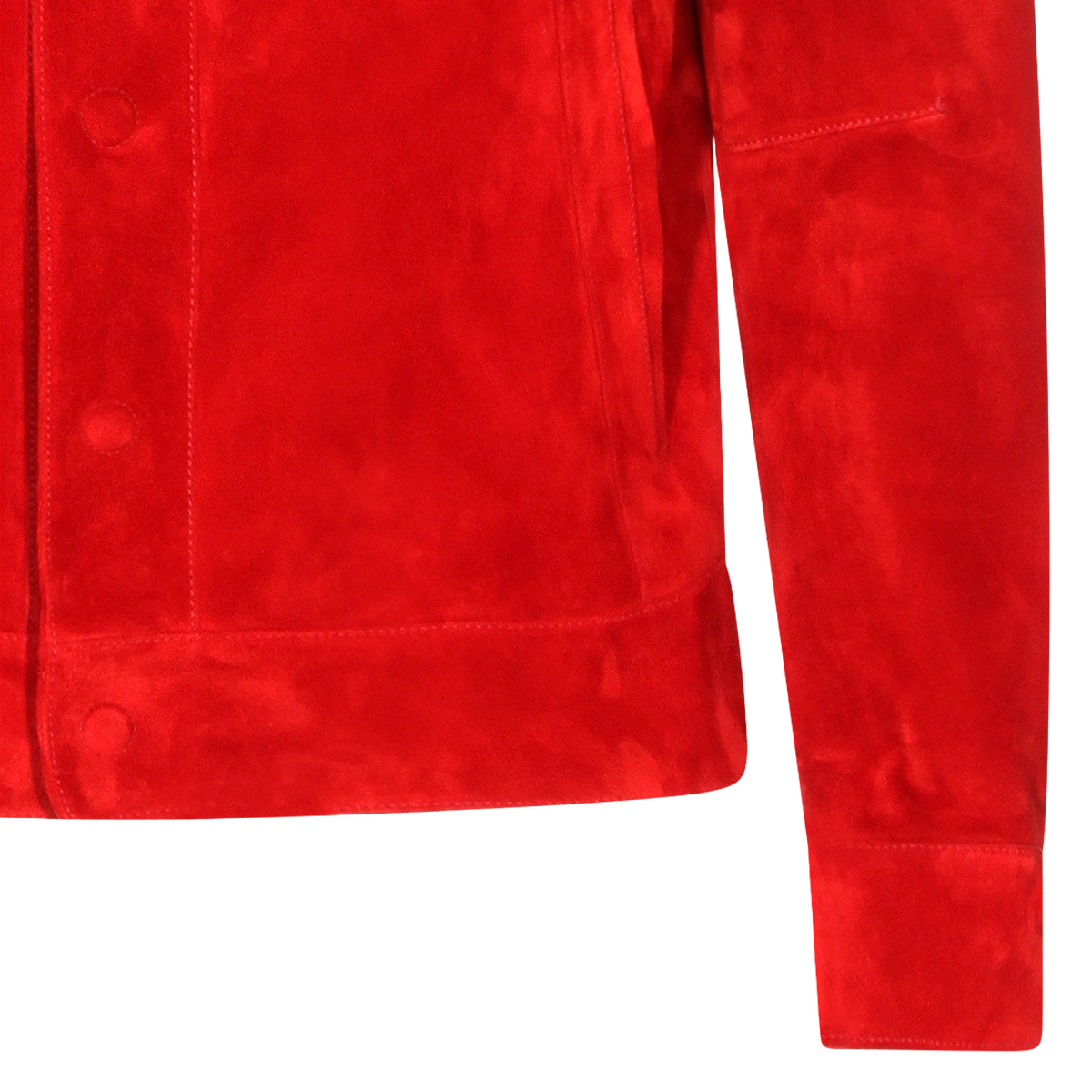Tom Ford Red Suede Jacket with Tailored Fit Rood
