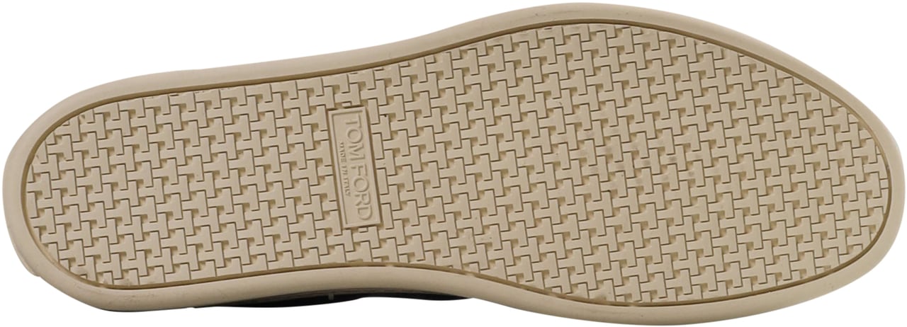 Tom Ford Warwick sneaker van generfd leer, wit Wit