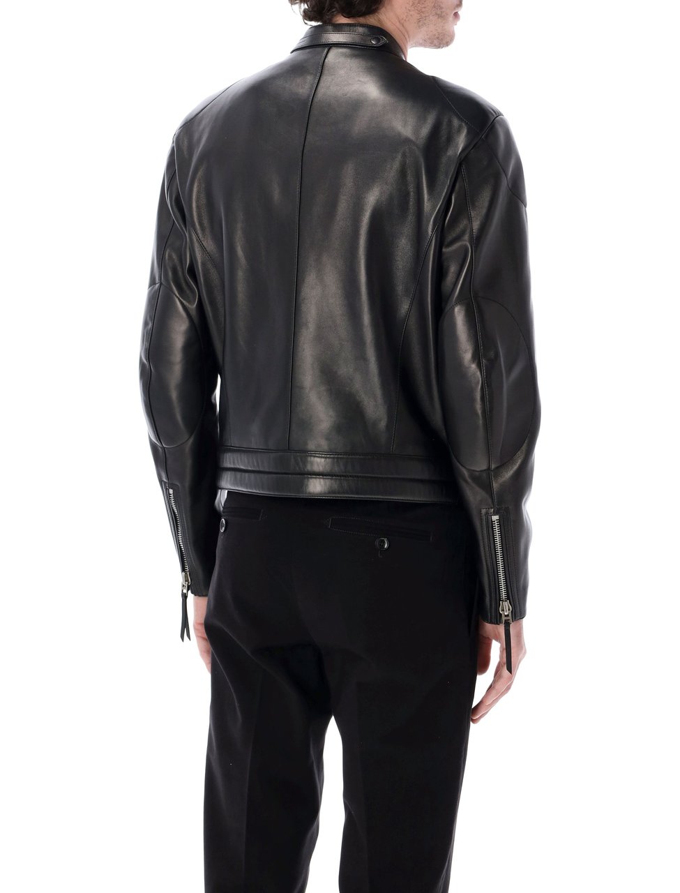 Tom Ford Leather Biker Nero Zwart