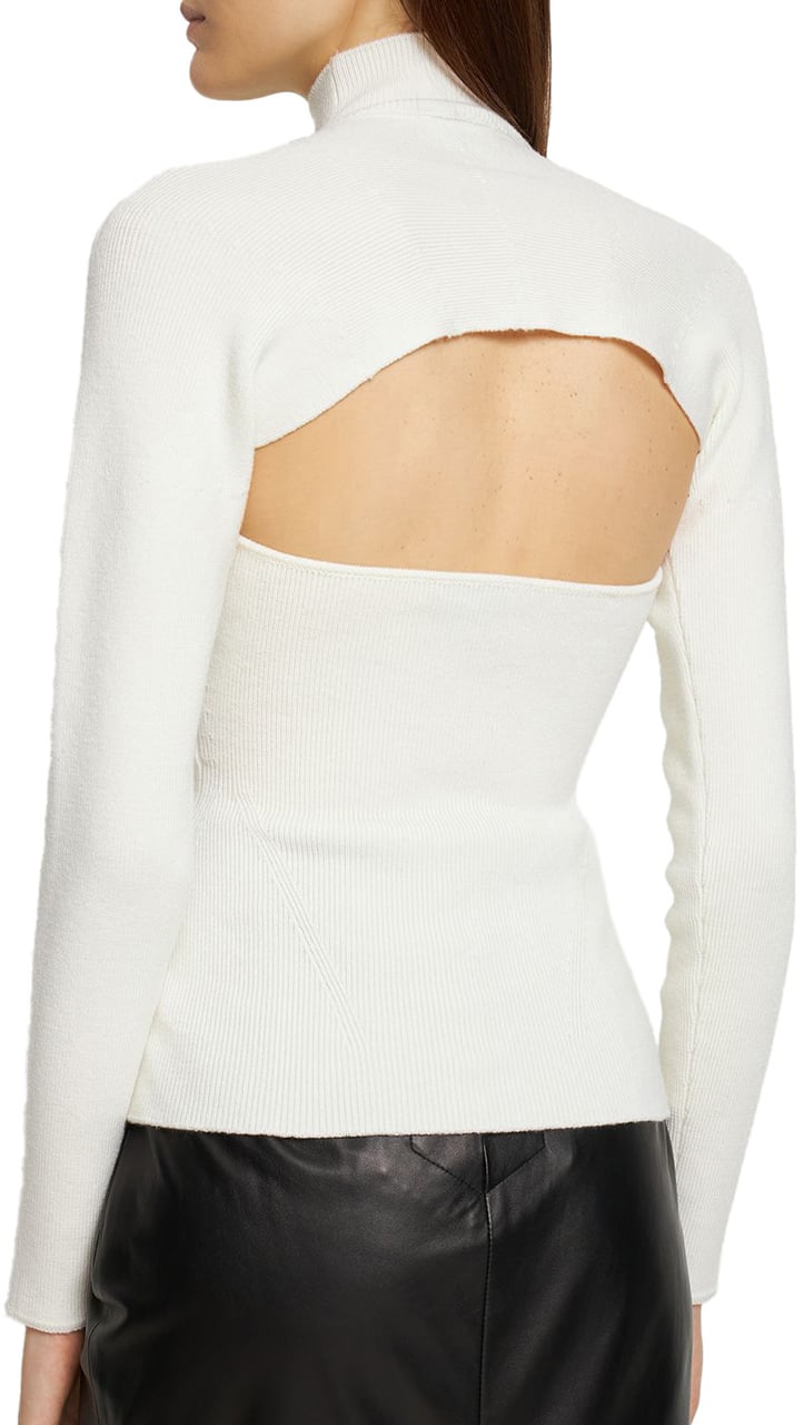 Tom Ford Long sleeve high neck sweater Wit