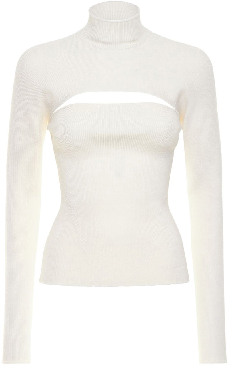 Tom Ford Long sleeve high neck sweater Wit